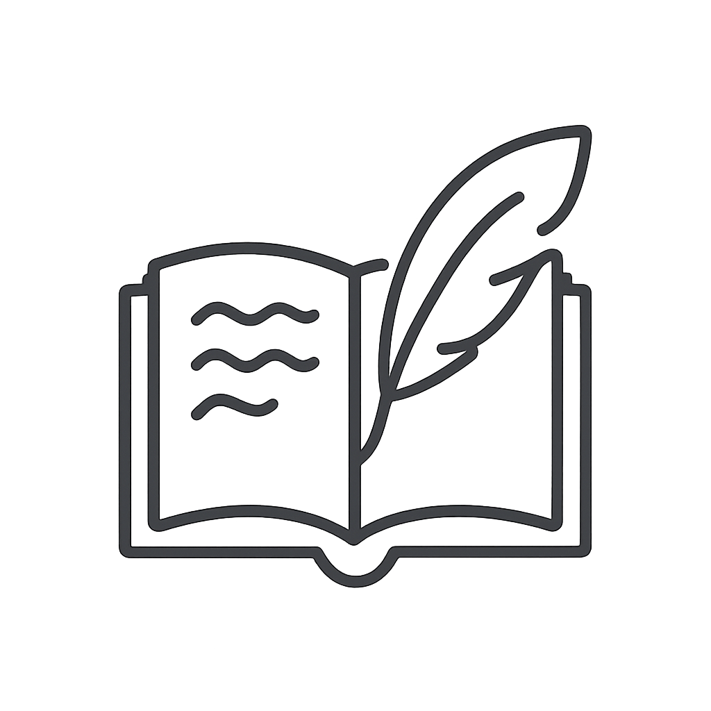 Open book with a leaf.